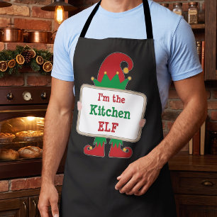 Tablier Lutin de cuisine drôle Noël vacances