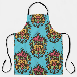 Tablier Luxe Damask fleur motif sans couture. Vint floral