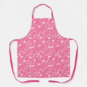 Tablier Luxe Moderne Élégant Amour Rose Coeur