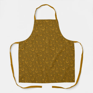Tablier Luxe Moderne Elegant Parties scintillant Gold Hear