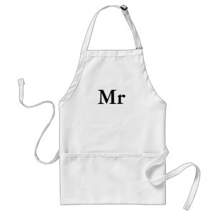 Tablier M. et Mme couple assorti moderne élégant de  