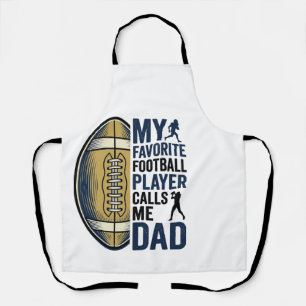 Tablier Ma chemise de footballeur préféré m'appelle papa D