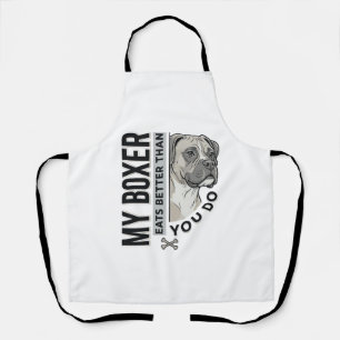 Tablier Ma chemise pour amoureux de Boxer qui mange mieux
