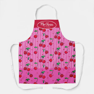 Tablier Ma Cherie Berries Motif Cœur Personnalisé Rouge Ro