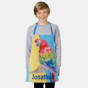 Tablier Macaws Macaw Parrot Boys Nom cuisine Apron