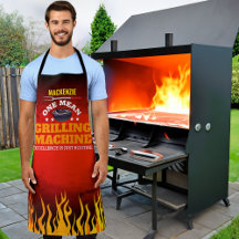 Machine à Griller Drôle avec Nom et Flamme