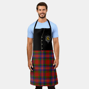 Tablier MacPherson Clan Badge & Tartan Kilt Apron