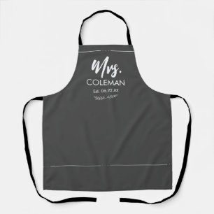 Tablier Madame Je Suis Mariée avec Date Cadeau de Mariage 