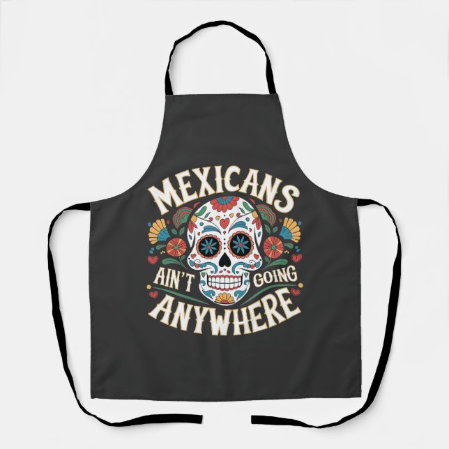 Tablier MAGA Mexicains ne vont nulle part dans le crâne de (Recto)