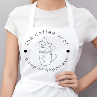 Tablier Magasin de café personnalisé Ajoutez votre logo Mo