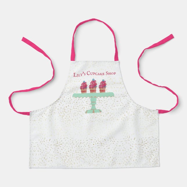 Tablier Magasin de cupcake pour enfants sur mesure (Recto)