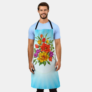 Tablier Magnifique Bouquet De Fleurs Aquarelle-34123