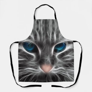 Tablier Magnifique Chat aux Yeux Bleus