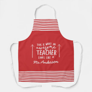 Tablier Magnifique enseignant typographie moderne cadeau a
