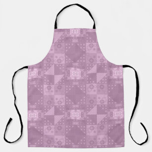 Tablier magnifique patchwork lilas traditionnel