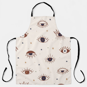 Tablier Main Tirée Yeux Mystique Motif sans Seamless. Evil