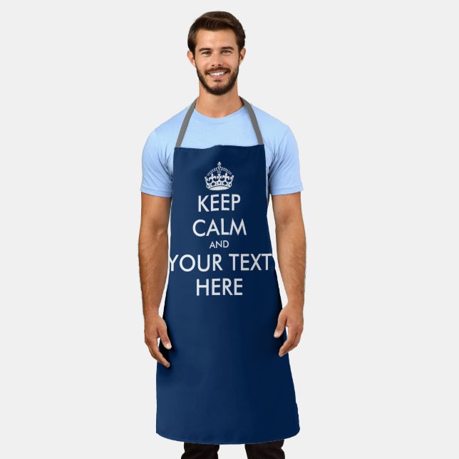 Tablier Maintenez votre calme et continuez votre cuisine b (Porté)