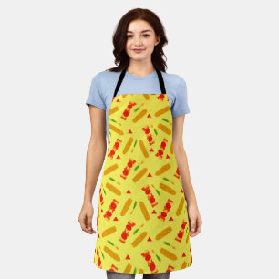 Tablier Maïs de kabobs de poulet sur le Motif Cob
