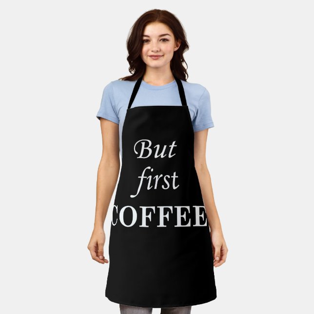 Tablier Mais le premier café amusant buveur dit (Porté)