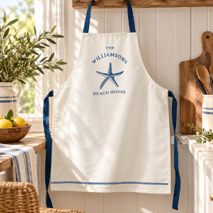 Tablier Maison de plage personnalisée étoile de mer côtièr