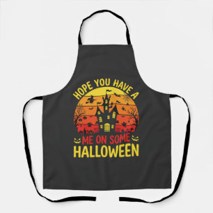 Tablier Maison hantée drôle d'Halloween sur certains desig