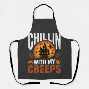 Tablier Maison Hantée Halloween Chillin Avec Mes Creeps De