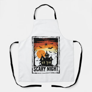 Tablier Maison Hantée Nuit Effrayante Chemise Halloween Vi