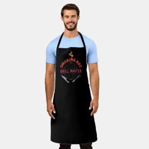 Tablier Maître du Grill Fumée Noire BBQ Très Chaud