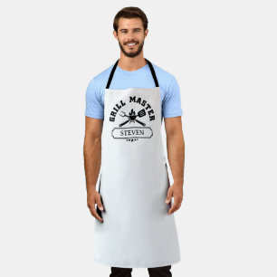 Tablier Maître du Grill Nom Personnalisé