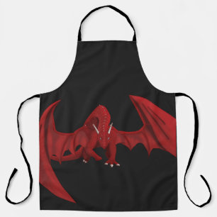 Tablier Majestic légendaire Dragon rouge Imaginaire créatu