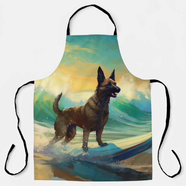 Tablier Malinoi Beach Surf Peinture belge (Recto)