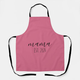 Tablier Mama Est. 2026 Mom To Be Minimalist Personalized 