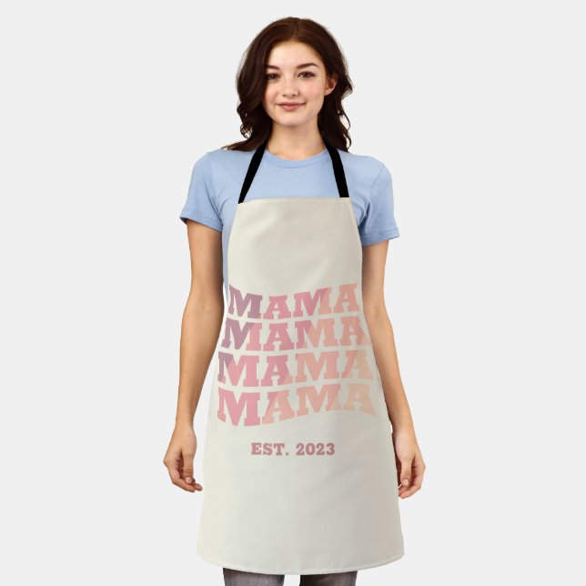 Tablier Mama personnalisée établie (Porté)