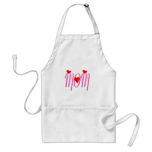 Tablier Maman aux Coeurs rouges