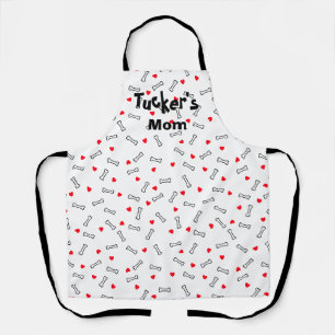 Tablier Maman Chien Papa Cœurs Os