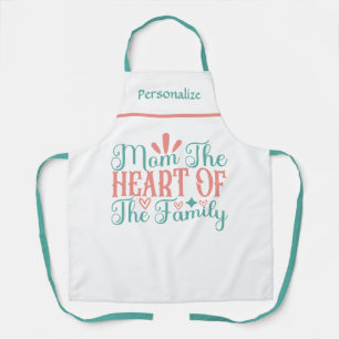 Tablier Maman Coeur de la famille Citation cadeau pour Mam