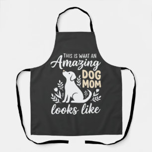 Tablier Maman de chien incroyable amateur de chien floral