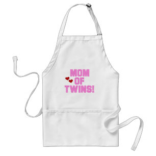 Tablier Maman de T-shirts et cadeaux Twins-Pink