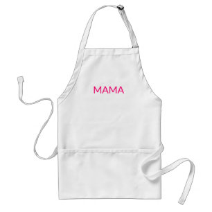 Tablier Maman en espagnol fuchsia rose chaud minimaliste