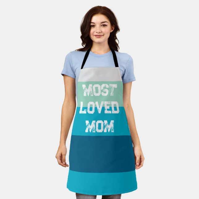 Tablier Maman la plus aimée (Porté)