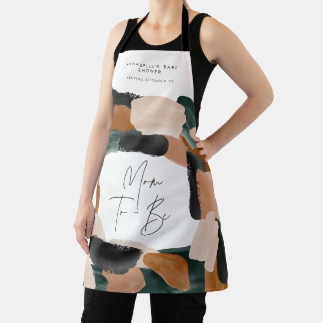 Tablier Maman pour être moderne terre cuite vert noir pein (Insitu)