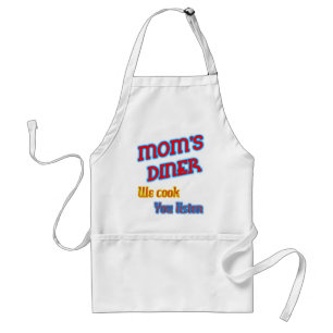 Tablier Maman's Diner We Cook You Listen Funny Neon