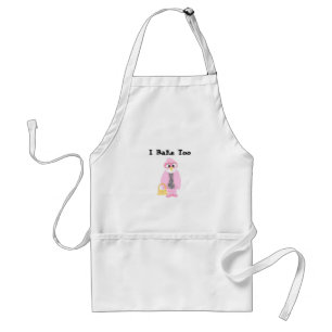 Tablier Manchot rose - Je fais aussi de la pâtisserie