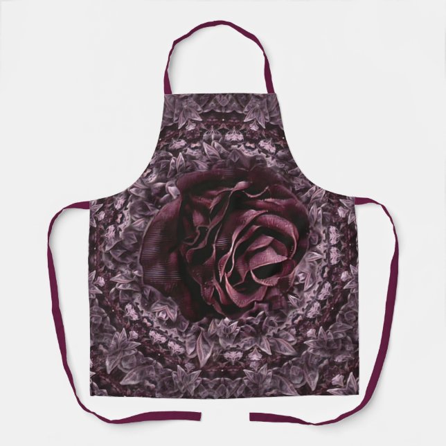 Tablier Mandala de rose  (Recto)