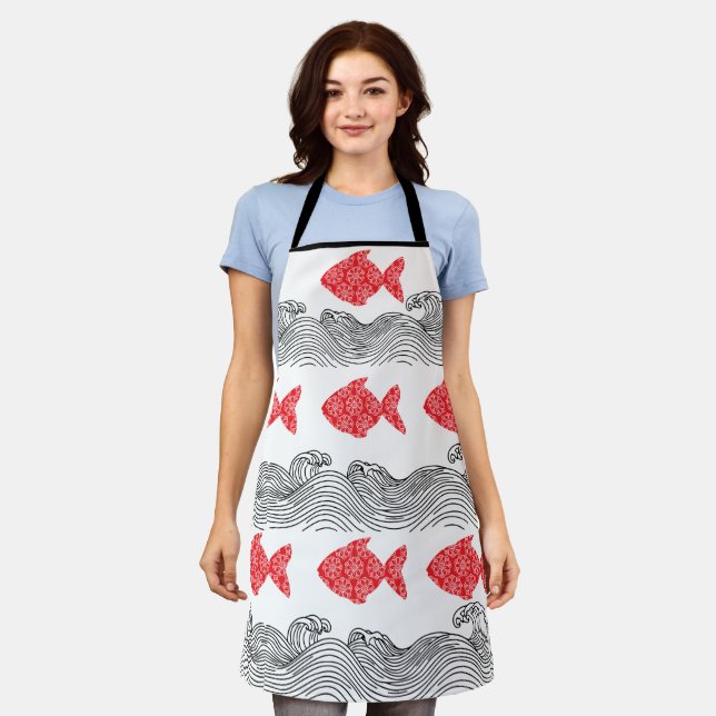 Tablier Mandala fish Apron (Porté)