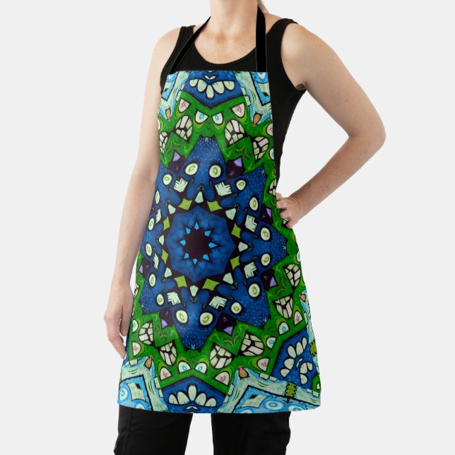 Tablier Mandala Mosaic Rosette Boho Retro Hippie (Insitu)