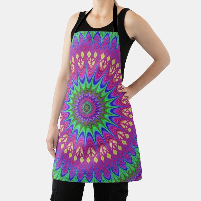 Tablier Mandala Psychedelic Trippy Retro Hippie (Insitu)