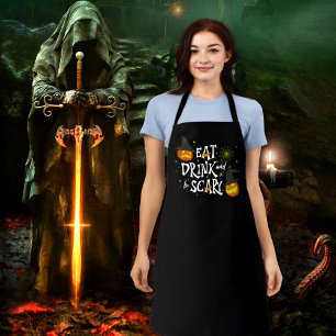 Tablier Mangez, buvez et ayez peur, Halloween Apron