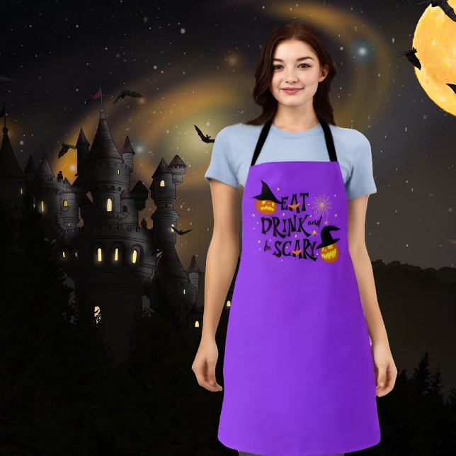 Tablier Mangez, buvez et ayez peur, Halloween Apron (Créateur téléchargé)
