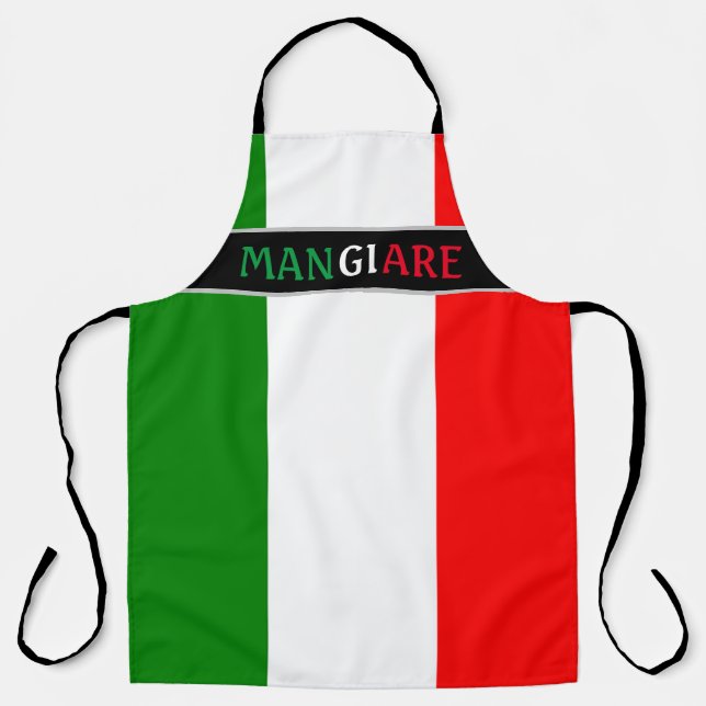 Tablier Mangiare Manger en dîner italien (Recto)